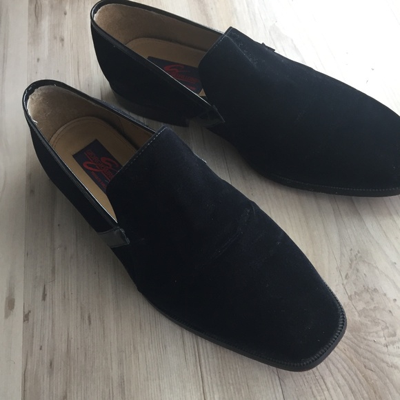 black velvet tuxedo shoes